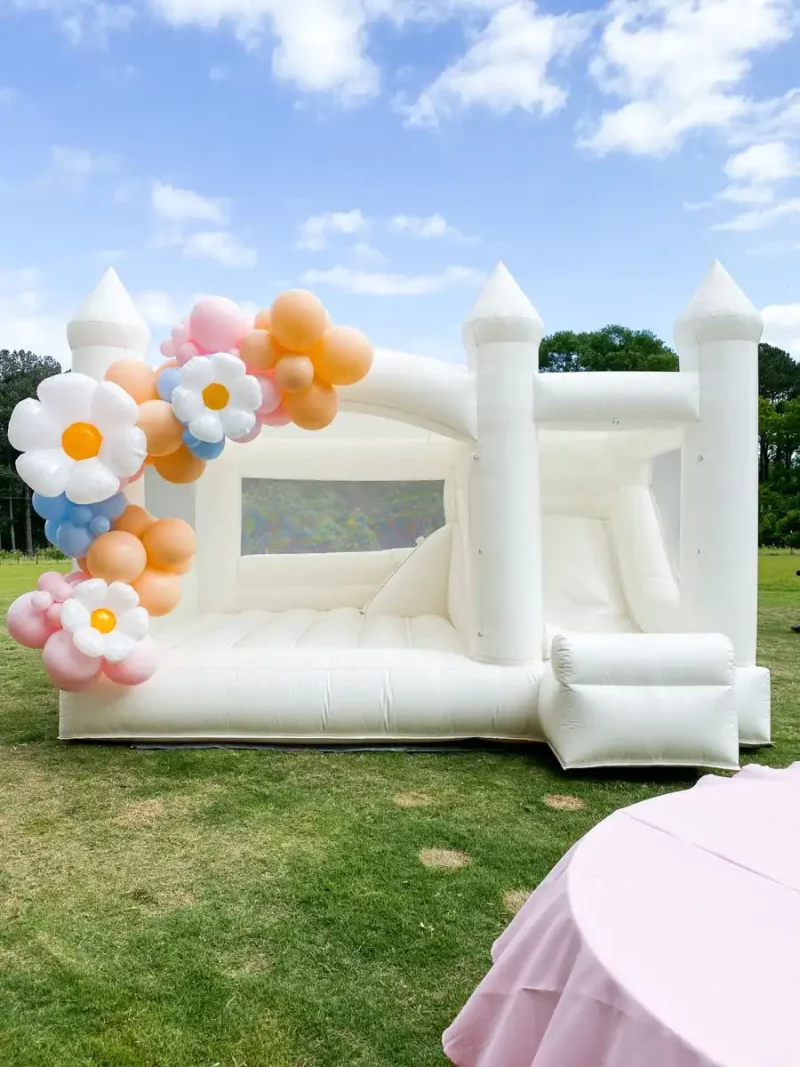 White Bounce Castle with Slide, Wedding Party Decoration