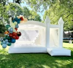 White Bounce Castle with Slide, Wedding Party Decoration